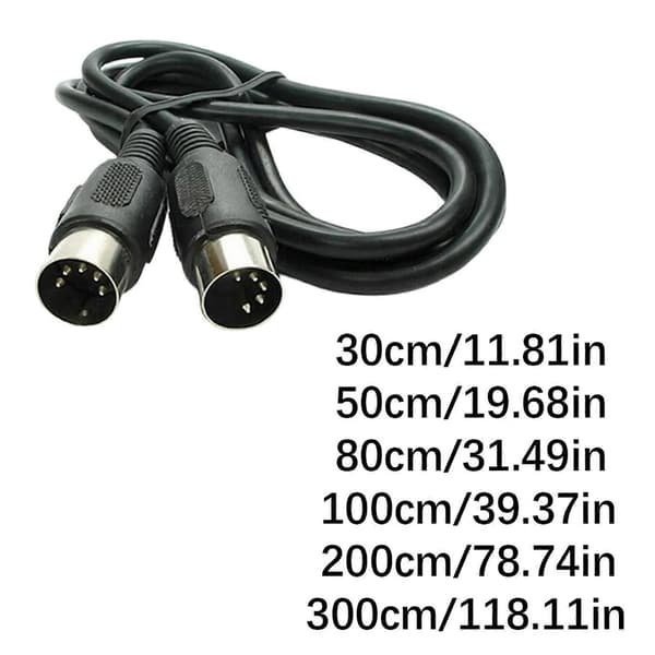 Professionel DIN 5-bens han til DIN 5-bens han-kabel lydadapterkabel til klaverkeyboard lydudstyr tilbehør 2[DB] 2