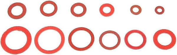 Fiberbrickor Sortiment, 600st 12 Storlekar Blandade Röda Stålpapper Isolering [DB]