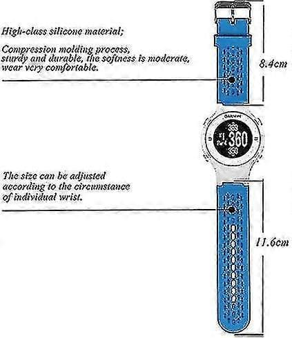 Blød silikone udskiftningsrem til Garmin Approach S2 / S4 - MXBC [DB] Blue