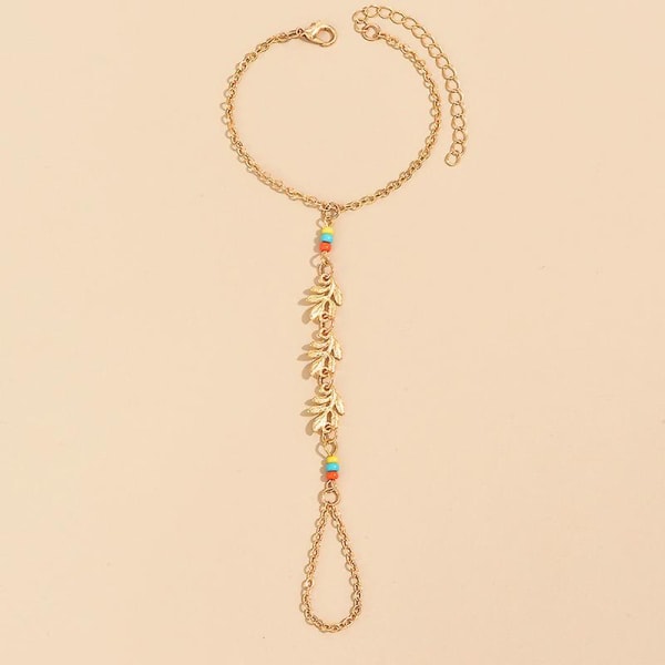 Boho fingerarmbånd kjede perler enkle smykker for kvinner og jenter