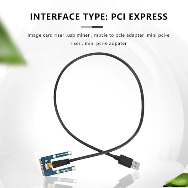 Mini Pcie till Pci 16x Riser för bärbar extern bildkort Exp Gdc Btc Antminer Miner Mpcie till Pci-e