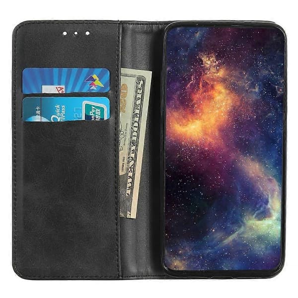 Til Samsung Galaxy A56 5G Etui Split Læder Flip Wallet Telefon Cover - Kaffe [DB] Multicolor Black