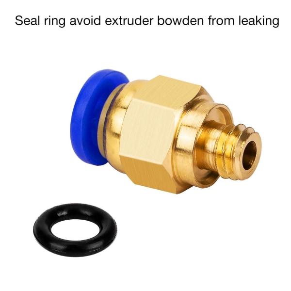 Pc4-m6 Pc4-m6 Rett Pneumatisk Komprimert Lufttilkobling M6 Gjenge Pluggbar Tilkobling For 3d Skriverkontakt Ptfe Rør 4mm