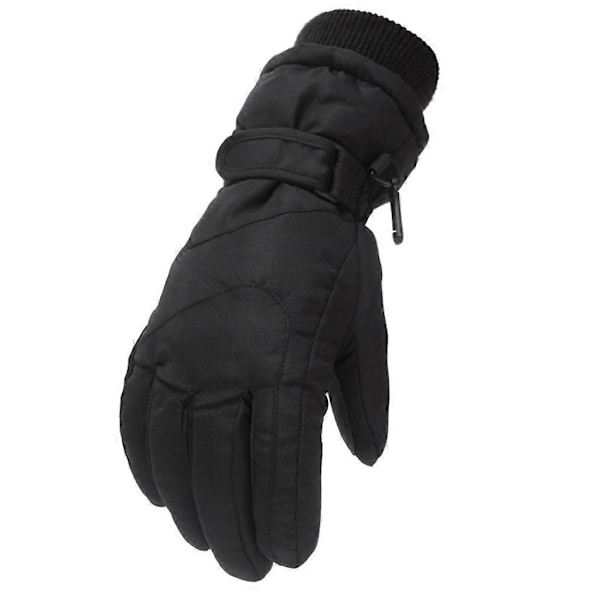 Barn Skidhandskar Vinter Varma Handskar Vindtäta Snowboard Snöhandskar Pojkar Flickor [DB] Black S 4 to 7 years