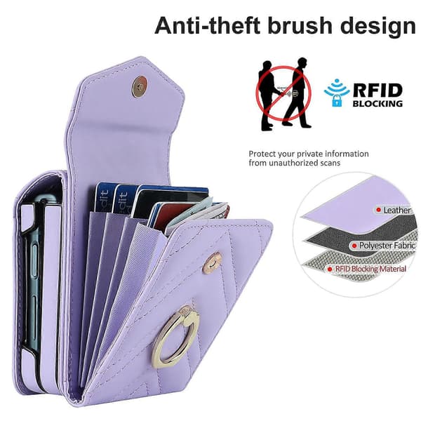 V-formet RFID-etui til Motorola Razr 40 [DB] Purple