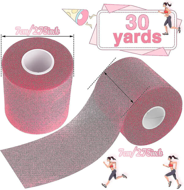 3 stk. Atletisk Forbindingstape til Sport Forbindingstape 7 cm x 27,4 meter [DB] pink