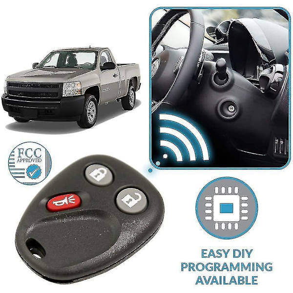 Uusi korvaava avaimetön auton avaimen kaukosäädin valituille Silverado Tahoe Sierra Yukon Suburban Hummer Sierra -ajoneuvoille, jotka käyttävät FCC LHJ011 {db}