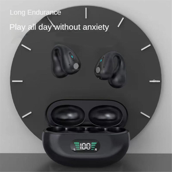 Trådløst bluetooth-headset går ikke inn i øret Benledning Klips-øre Bevegelse Tws Støyreduksjon