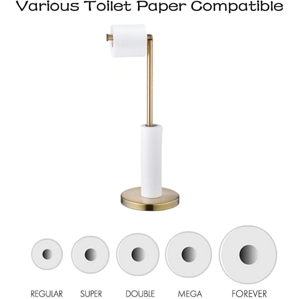 GDRHVFD |BA7782BG Guld Toiletpapirholder med Reserve, Automatisk Toiletpapirholder [DB]