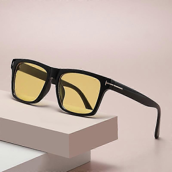 nytt mode tom brand tf rektangel solglasögon kvinnor män 2022 lyx designer hög kvalitet Ins populära oculos de sol [DB] black-gray uv400