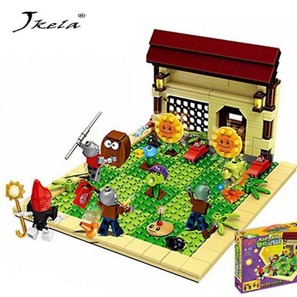 2 Stilarter Plants Vs Zombies Sæt Anime Have Maze Struck Spil Byggeklodser Mursten Kompatibel Gave [DB] As the picture