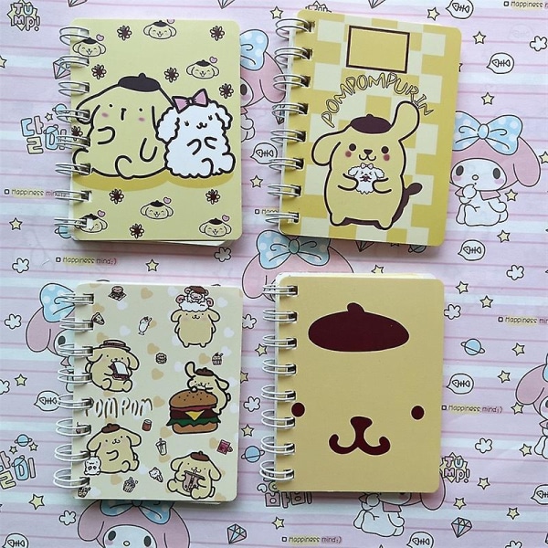 4 st/set Kawaii Mini Anteckningsblock Sanrio Kuromi My Melody Cinnamoroll Cartoon Bärbar Kreativ Fickkalender Present till Flickor [DB] 4pcs-set 3