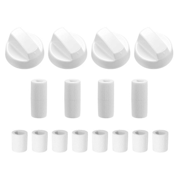 Ovn Komfur Knapper Kontrolknapper Moderne Knapper Udskiftningsknapper Sæt Apparat Kontrolknapper Perfekt til Forskellige Apparater [DB] White