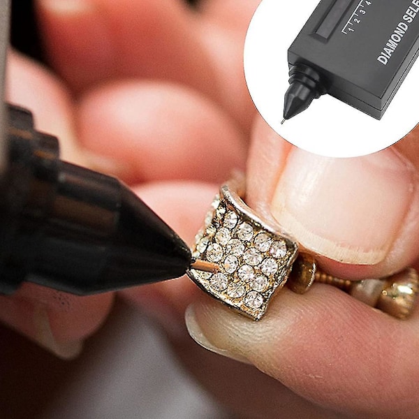 Timanttitesteri, ammattimainen timantintunnistin 60x mini-LED-suurennuslasilla, timanttitestikynä [db]