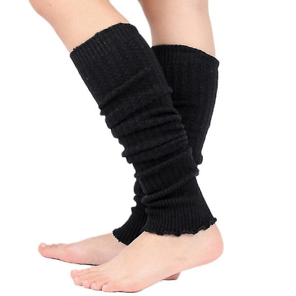 Vinterstrikk Lange Sokker Kvinner Utendørs Knehøye Elastiske Sokker Beinformere Dame Varme Slanke Sokker 2022 Nyttår Julegave DB black