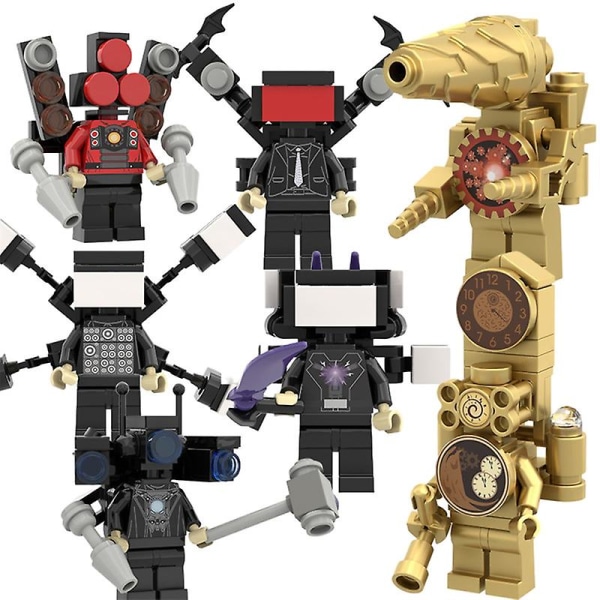 Skibidi Toalett Titan Kameraman Byggsten Set Kompatibel Med Db 5 PCS 1 5 Pcs