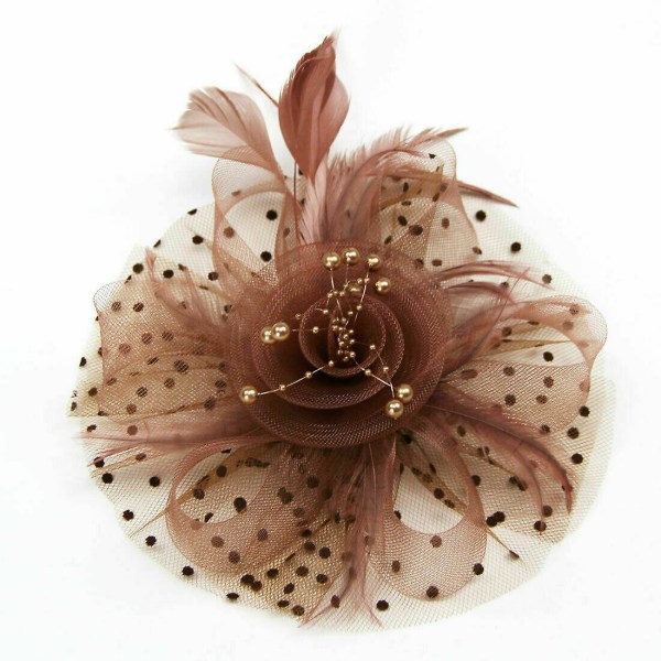 Fjærhår Fascinator Alice Hodebånd Klips Damer Bryllup Royal Ascot Races