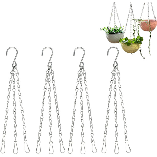 Sæt med 4 Macramé plante reb ophæng, Macramé planter hængende potteholder, store hængende potter [DB]