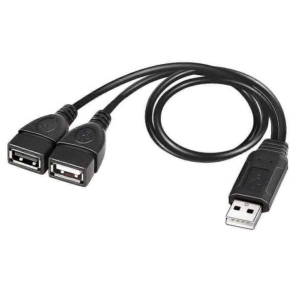 Usb Splitter Kabel, Usb 2.0 A Han til Dobbelt Usb Hun Y Splitter Opladerkabel [DB]
