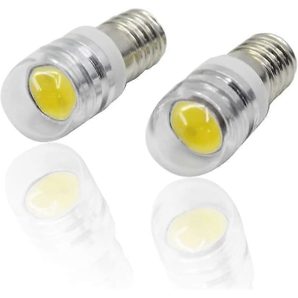4 st 12V E10 sockel LED-lampa COB 1,5W LED uppgraderingslampa ersättning, 3000K varmvit [DB]