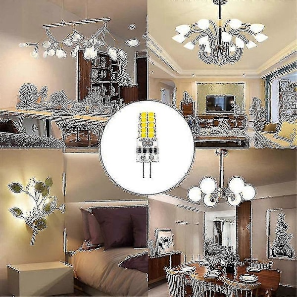 10 stk G4 LED-pære AC/DC12v-24v 3W LED G4 Lys 20LED 360° Strålevinkel Lys 2835smd Erstatter 30W Halogen XC db