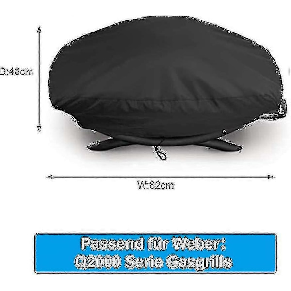 Weber Q2000 / Q2200 / Q200 grillöverdrag, Weber vattentätt grillöverdrag db