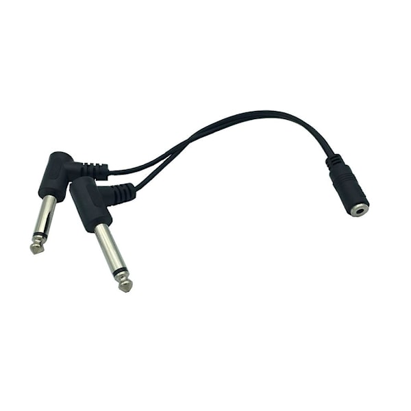 3,5 mm 1/8 tuuman TRS-stereo-naarasliitin kahteen 1/4 6,35 mm urosliittimeen mono-kaapeli db