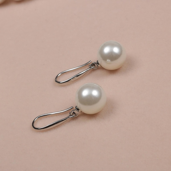 Perle Halskæde Øreringe Sæt Perle Halskæde Med Ørering Og Armbånd Sæt Til Jul Valentinsdag db White