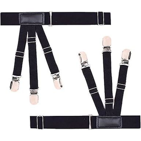 Strumpebandsskjorta Män Elastiska Suspender Skjorta Strumpebandsbälte (W-Style) {Db}