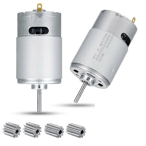 24V 40000RPM Sähkömoottori 2kpl, Nopea Moottori RS555 Lasten Sähköautojen Moottorit Lasten Sähköauton Vaihdelaatikon Lisätarvikkeet [db] Silver