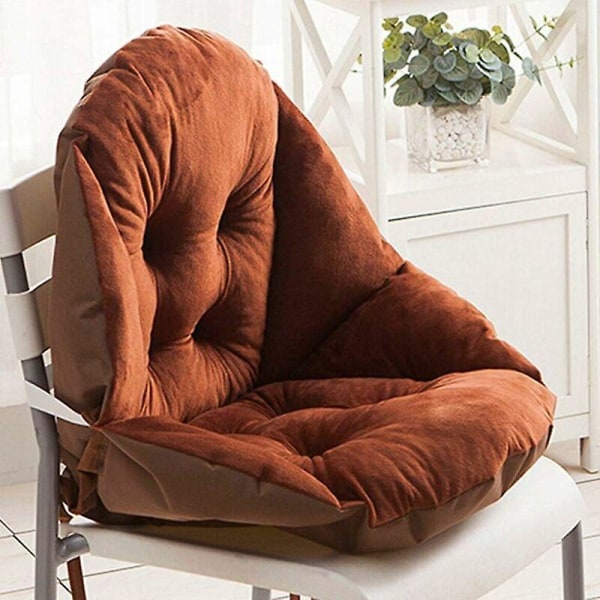 Tuolin tyyny selkänojalla, kuori-istuin, mukava samettituoli, elastinen, vedenpitävä, puutarhan olkirottinkituoliin, 40 x 48 cm, ruskea