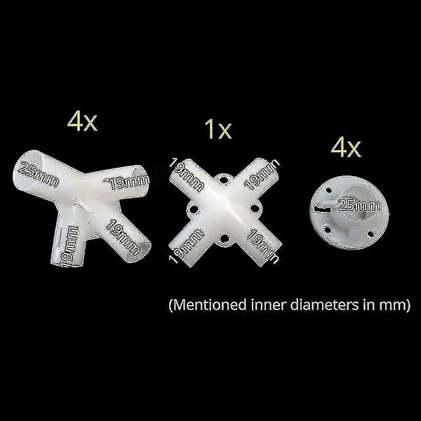 Teltt-Intubasjonstilbehør Teltt-Koblingsdeler Reservedeler for 3x3m Gazebo Markisetelt Fotsenterhjørnekontakt [DB] 9PCS