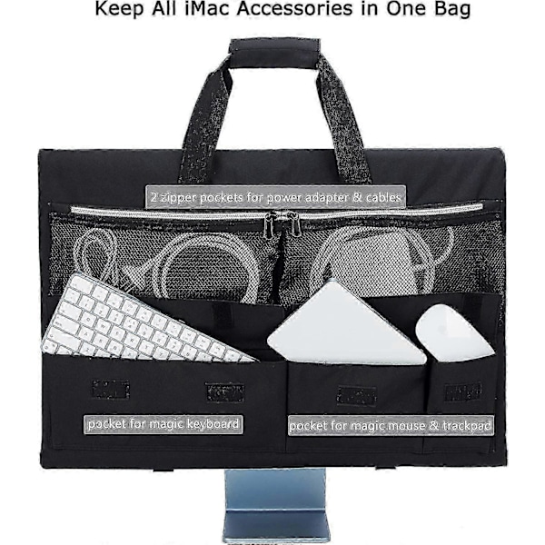 Reiseveske for 24\" iMac stasjonær datamaskin, beskyttende oppbevaringsveske for iMac-skjermstøvdeksel [Db]