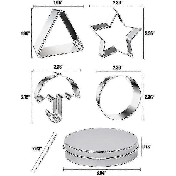24 st Squid Cookie Cutter Spelset, Med Plåtlåda Nål [db]