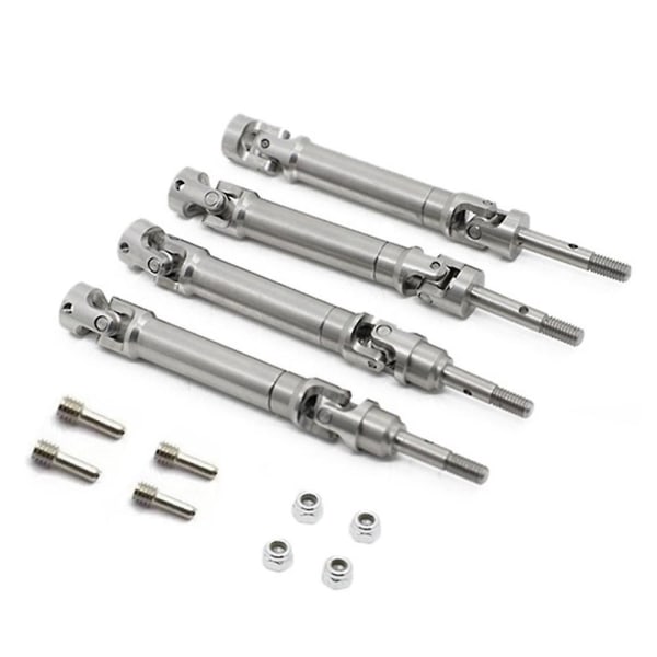 4 st metall rostfritt stål drivaxel CVD för 1/10 Traxxas Slash Stampede Vxl 4wd Rc bil uppgradering P [DB] Silver