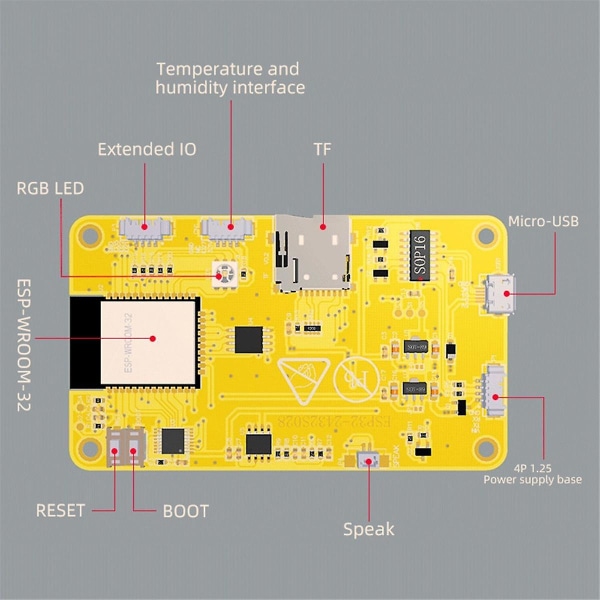 Esp32 Udviklingskort Med Akrylskal - Wifi Bluetooth 2.8inch 240x320 Lcd Tft Touch Display S