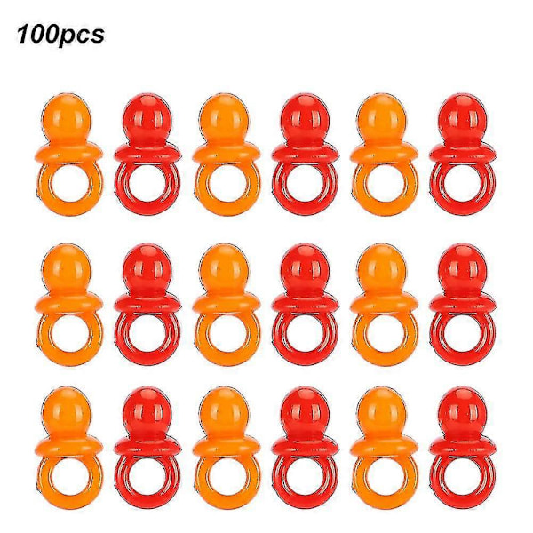 100 st Akryl Napp Födelsedagsfest Dekoration Baby Dop Lugnande Mini Färg Leksaker-CE db