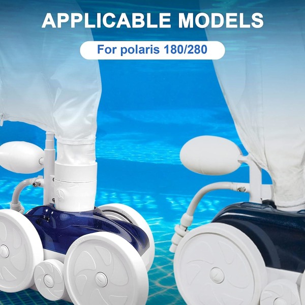 Plastskruer for hjul (6 skruer) til Polaris Pool Cleaner 180/280 + 6 ekstra skiver C-55, hvit