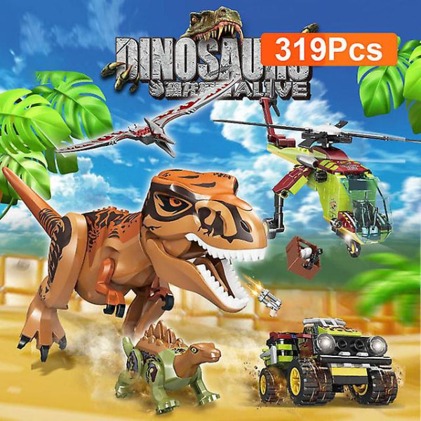 Jurassic Dinosaur T-rex kuorma-automalli Rakennuspalikat Indominus Rex Dino World Set Figuurilla Tiilet Tee itse-lelut lapsille Aikuisten Lahja - Blocks - Db FC3720