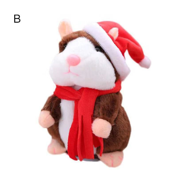 Snakkleke Hamster Imiterer Snakk Plysjleke Repeterende Plysjdyr Lek For Barn ABrown