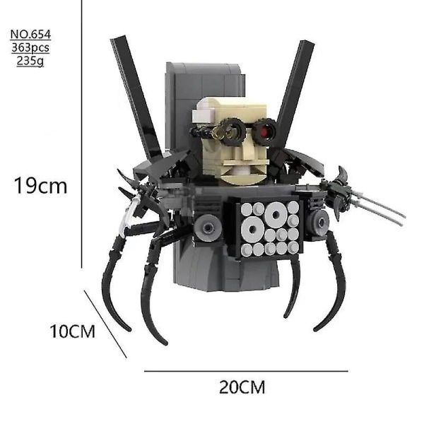 Skibidi toalett leksak byggsten titaner kamera man tv man kameraman speakerman skibidi toalett klocka man titaner borr högtalare db M0