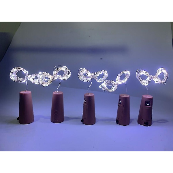 10 kpl 2 LED-valoa viinipullon korkki keijuvaloja hääkoristeluun [DB] Cool white Cool white
