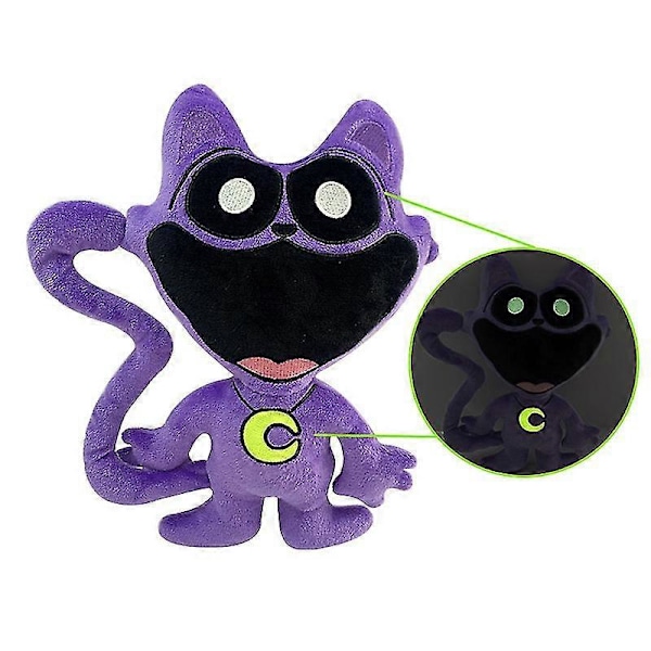 Catnap Plush Poppy Playtime Kapitel 3 Monster Catnap Smilende Væsen Plushies Fyldte Pude Dukke Legetøj [DB] Glow-in-the-dark Catnap