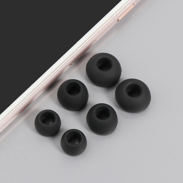 12 st Silikonknoppar Öronproppar S/M/L Storlekar Öronproppar Mjukt Gummi Flexibla Öronproppar {DB White