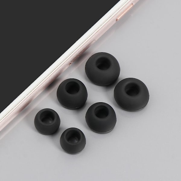 12 stk. Silikone Ørepropper Ørepropper S/M/L Størrelser Ørepropper Bløde Gummi Fleksible Ørepropper {DB White