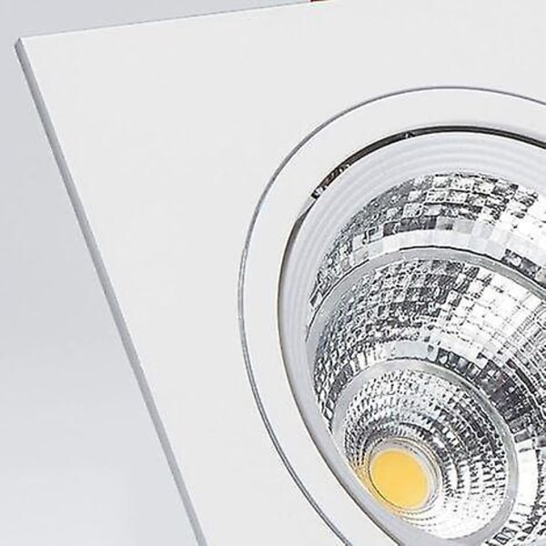 Vanntett flammehemmende LED Downlight, 7W LED Innfelt Taklampe Armatur Kald Hvit 6000K 75m [DB]