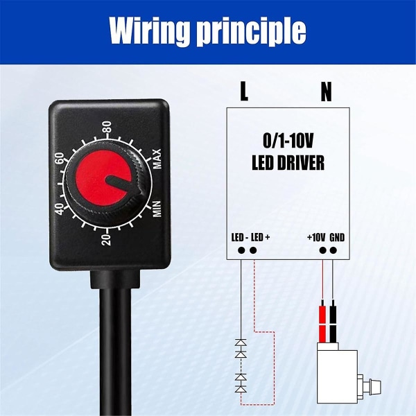 5 stk DC 0/1-10v Knott LED Dimmer, lavspenning Passiv Dimmer Pwm Dimming For 0-10v Eller 1-10v Dimbar Elektronisk LED Driver