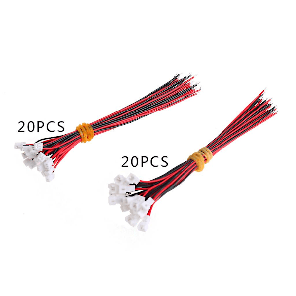 20 par Micro Jst Ph 1.25 2-polet Han- og Hun-stikkontakt med ledninger 100mm [DB]
