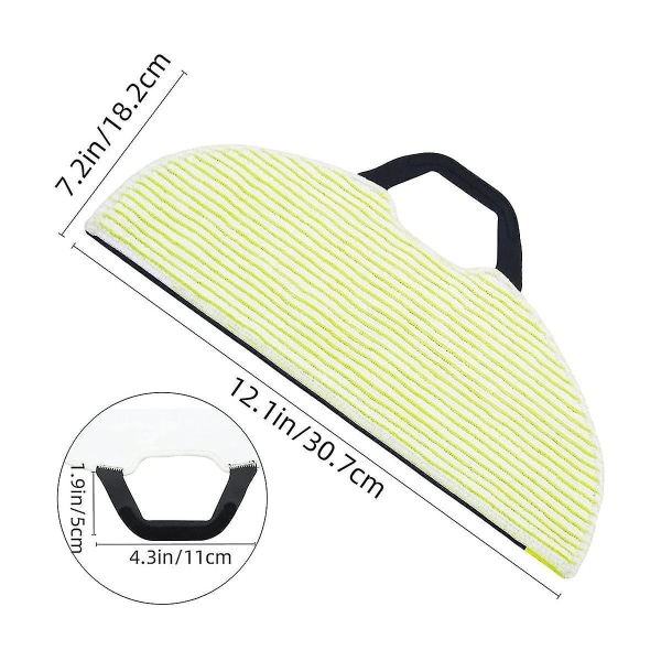Mop Pad Kompatibel Med Rv2610wa Robotdammsugare Tillbehör Moppduk Pads [DB]