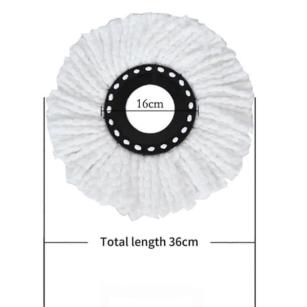 Moppehode-erstatning, 360 Spin Magic Moppehode, Moppehode-påfyll for standard roterende universal spinne-mopp erstatningsmopphoder [Db] Black - 5pcs